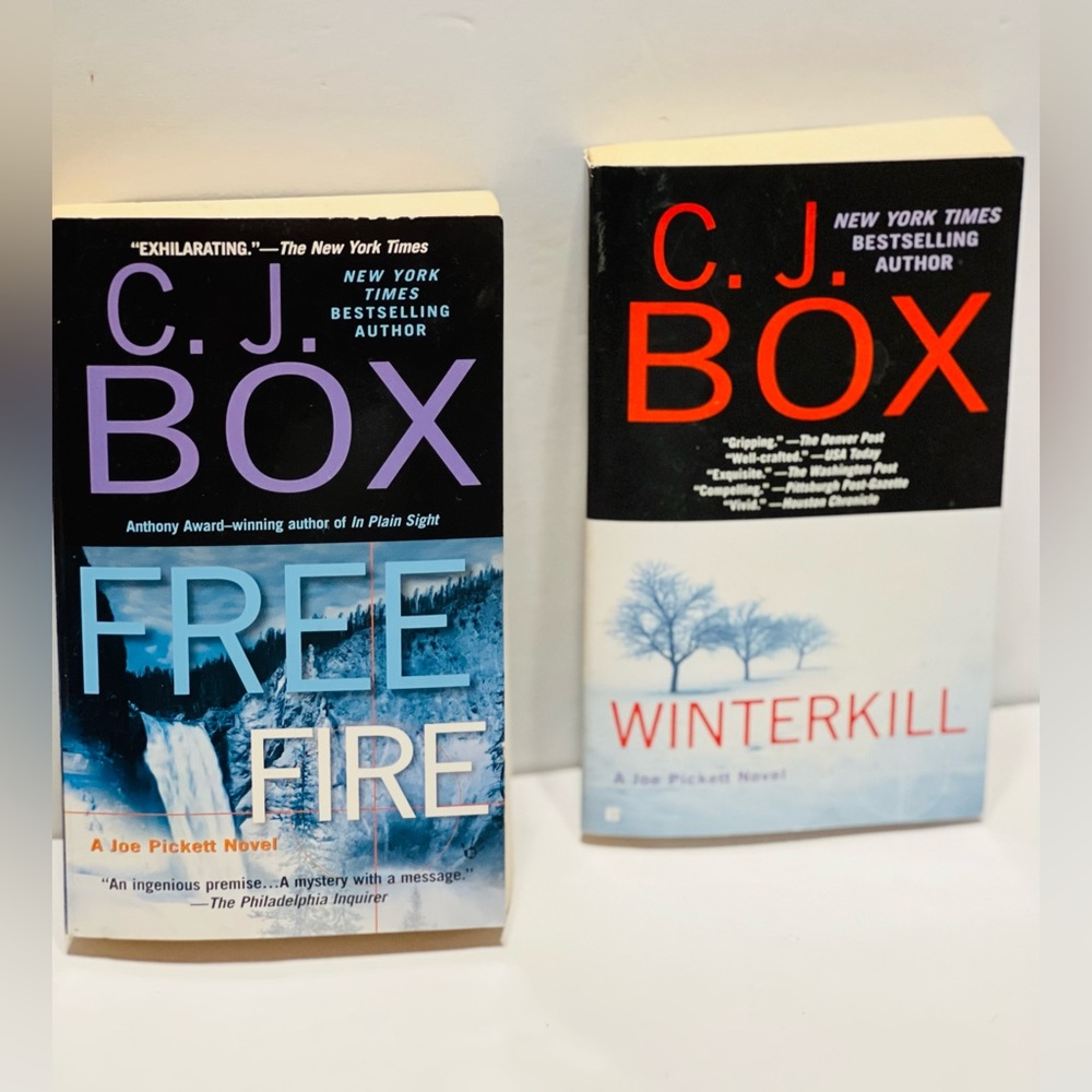 Free Fire and Winterkill by CJ Box paperback books